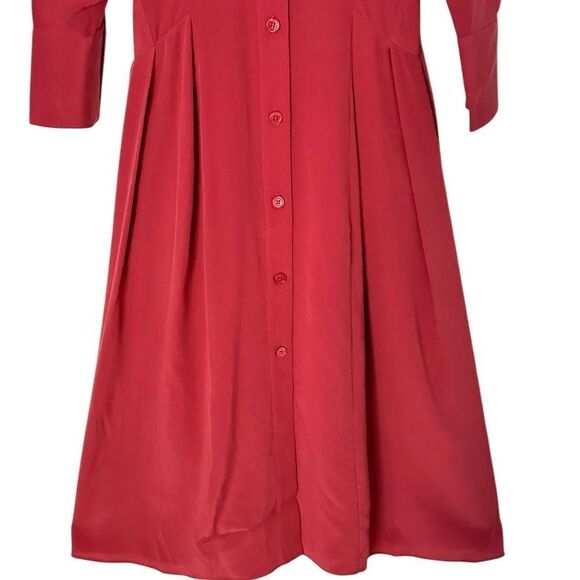 Equipment Natacha Silk Fit and Flare Shirt Dress| Size 12 - Picture 4 of 9